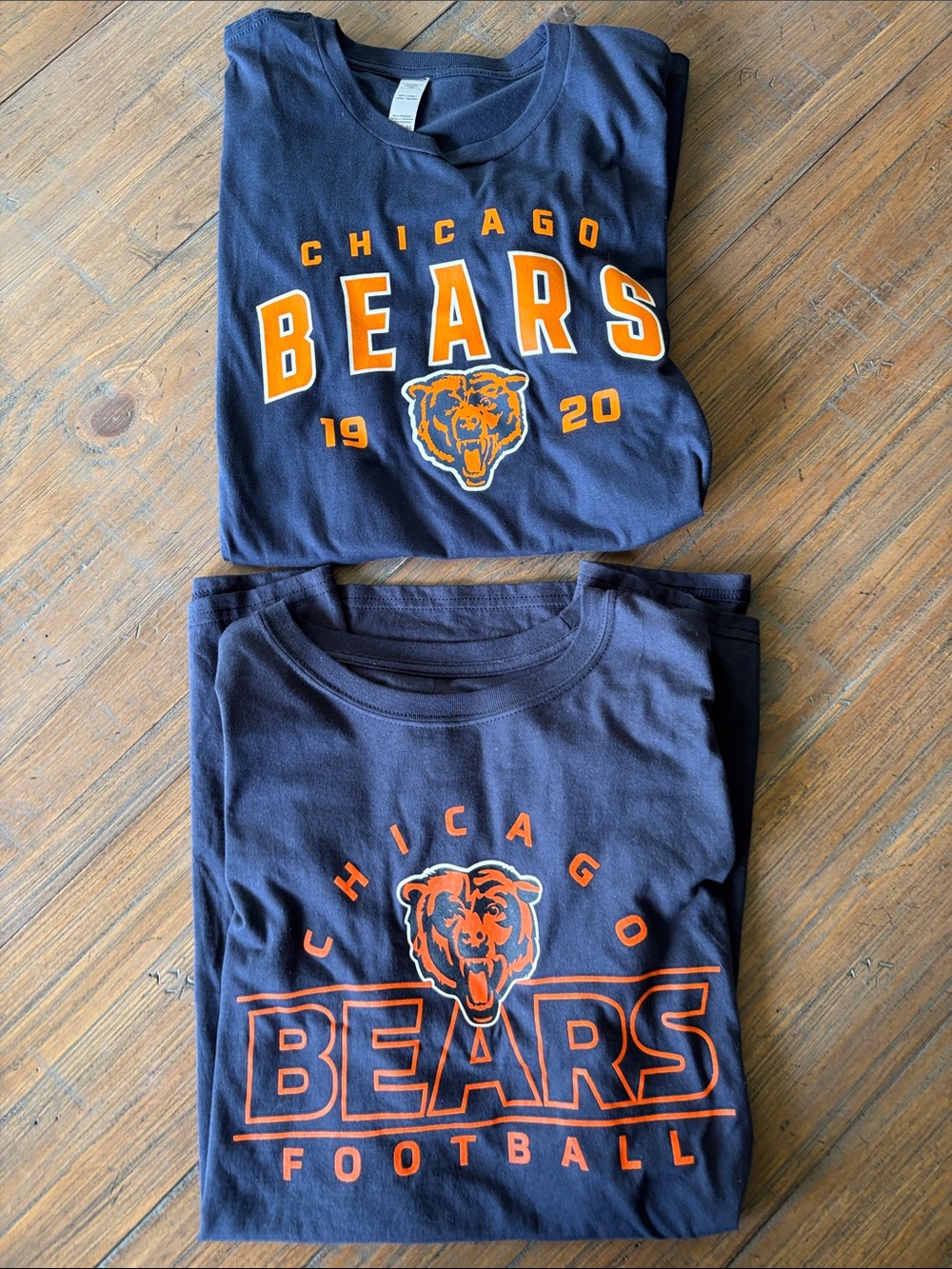 Fanatics size XL Chicago Bears Navy Blue & orange short sleeve shirt bundle